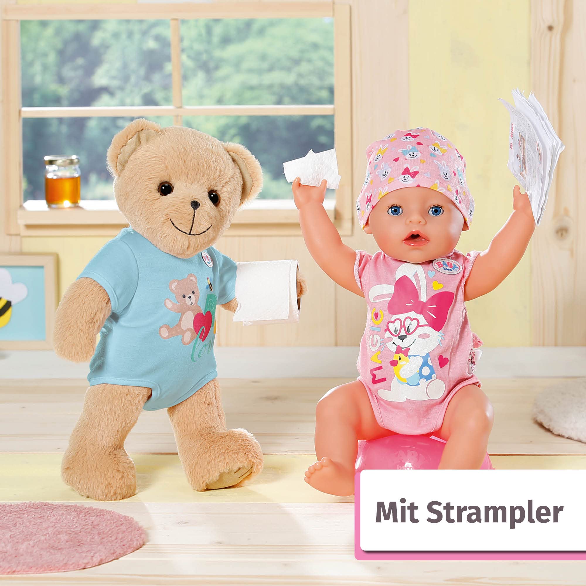baby-born-b-r-blau-mit-blauem-strampler-teddy-kuscheltier-zapf-creation-835616 image 7