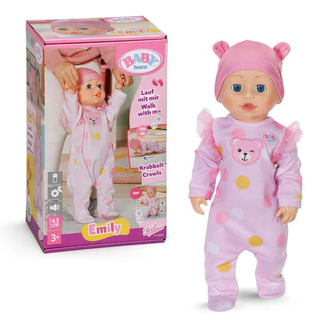 baby-born-emily-lauf-mit-mir-43-cm-lauflernpuppe-mit-sound image 1