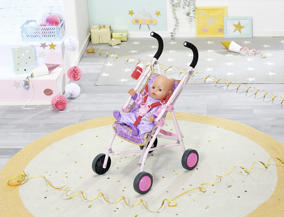 baby-born-happy-birthday-deluxe-buggy-puppenwagen-mit-blinkenden-r-dern image 7