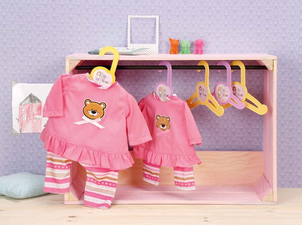 baby-born-dolly-moda-pyjama-39-46-cm-rosa-puppenkleidung-2-teilig image 3