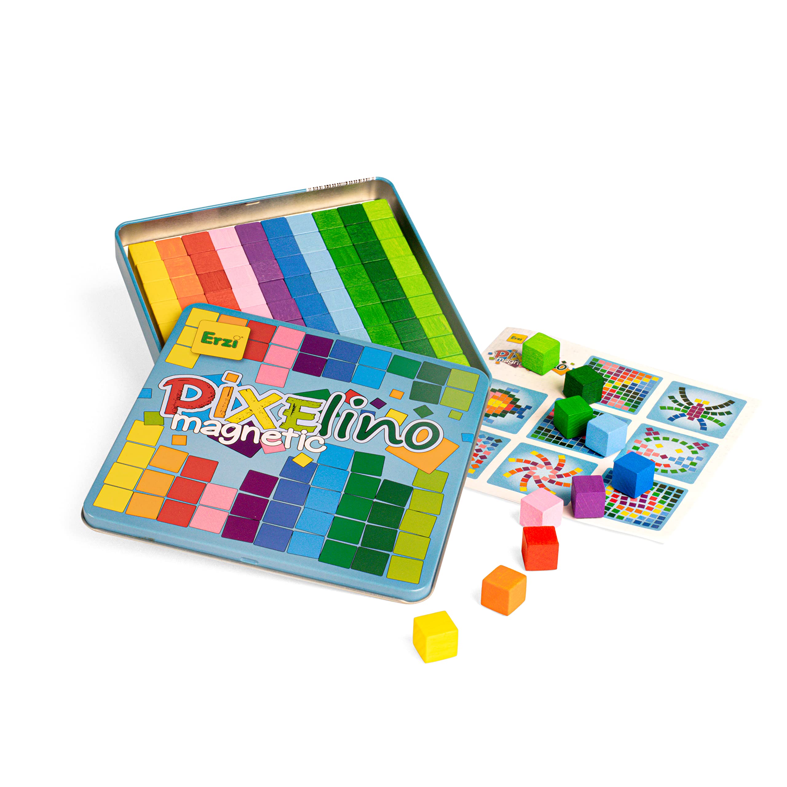 erzi-42291-pixelino-aus-holz-magnetisches-legespiel-100-teile image 1