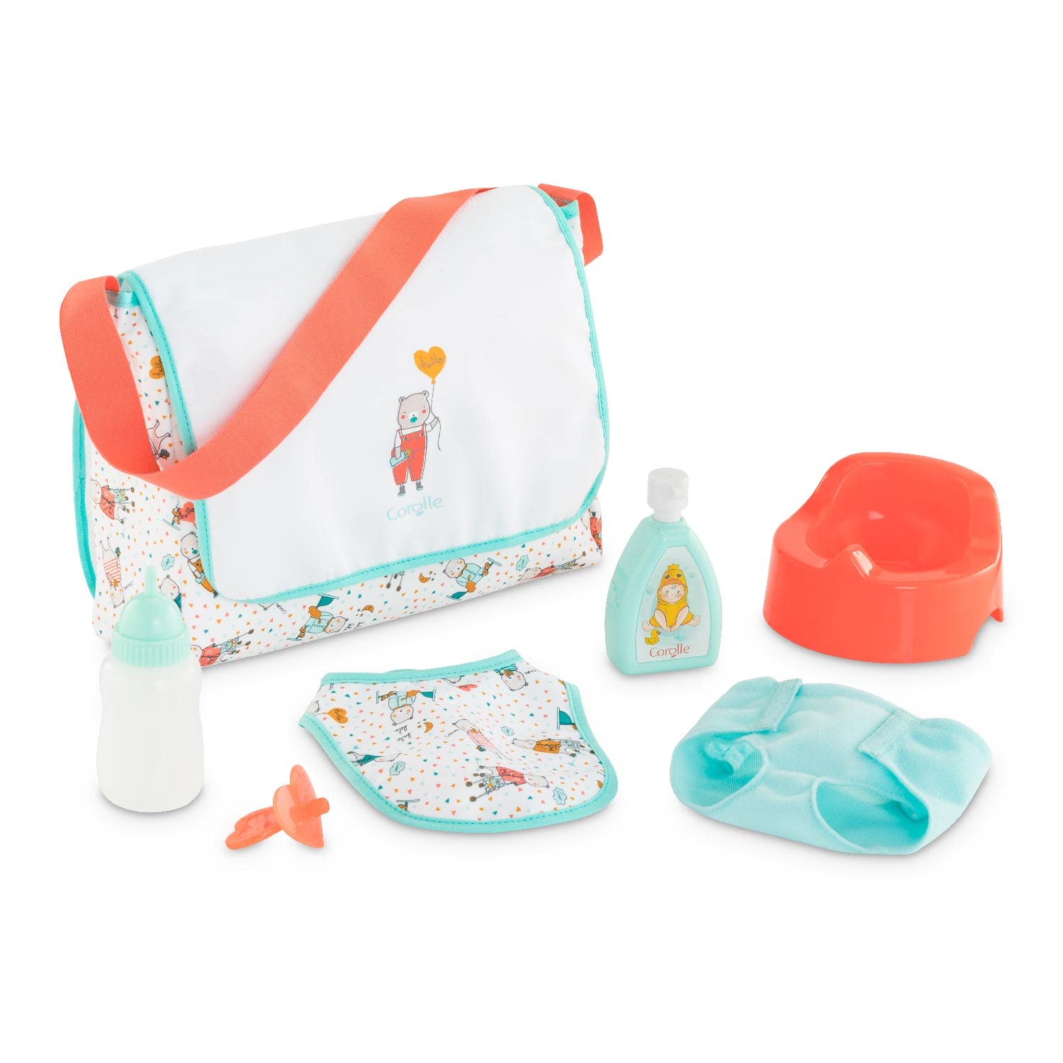 corolle-mon-grand-poupon-wickeltasche-puppenzubeh-r-7-teilig-36-42-cm image 1