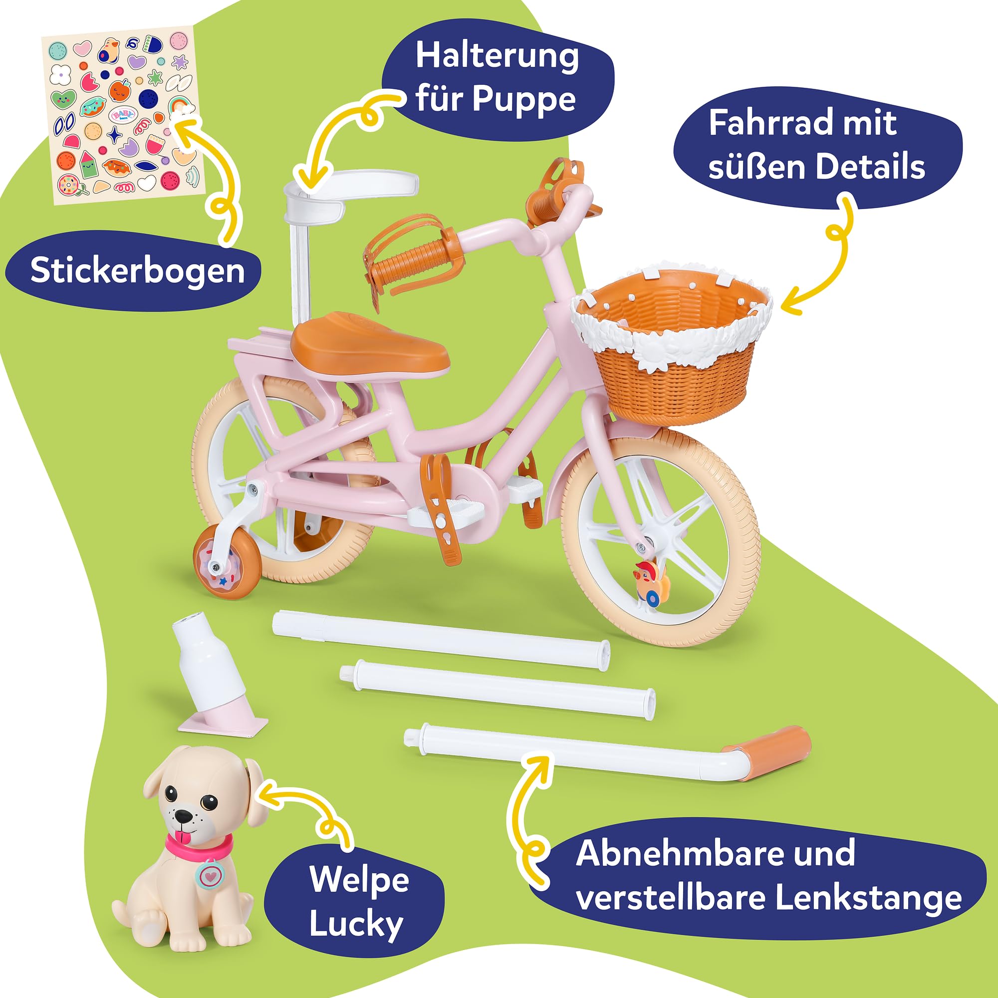 baby-born-fahrrad-mit-lucky-f-r-36cm-und-43cm-puppen image 2