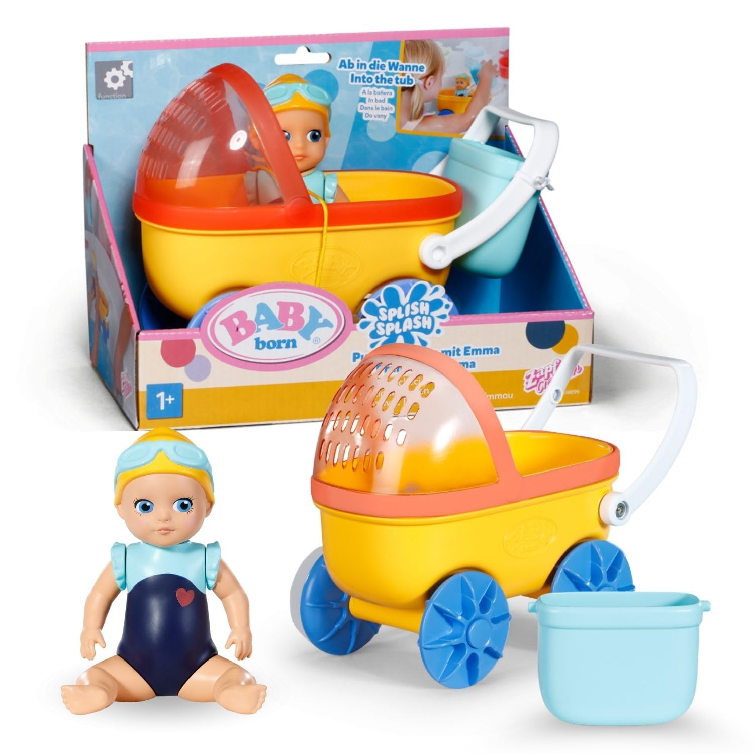baby-born-my-first-splish-splash-kinderwagen-mit-emma-puppe-30cm image 1