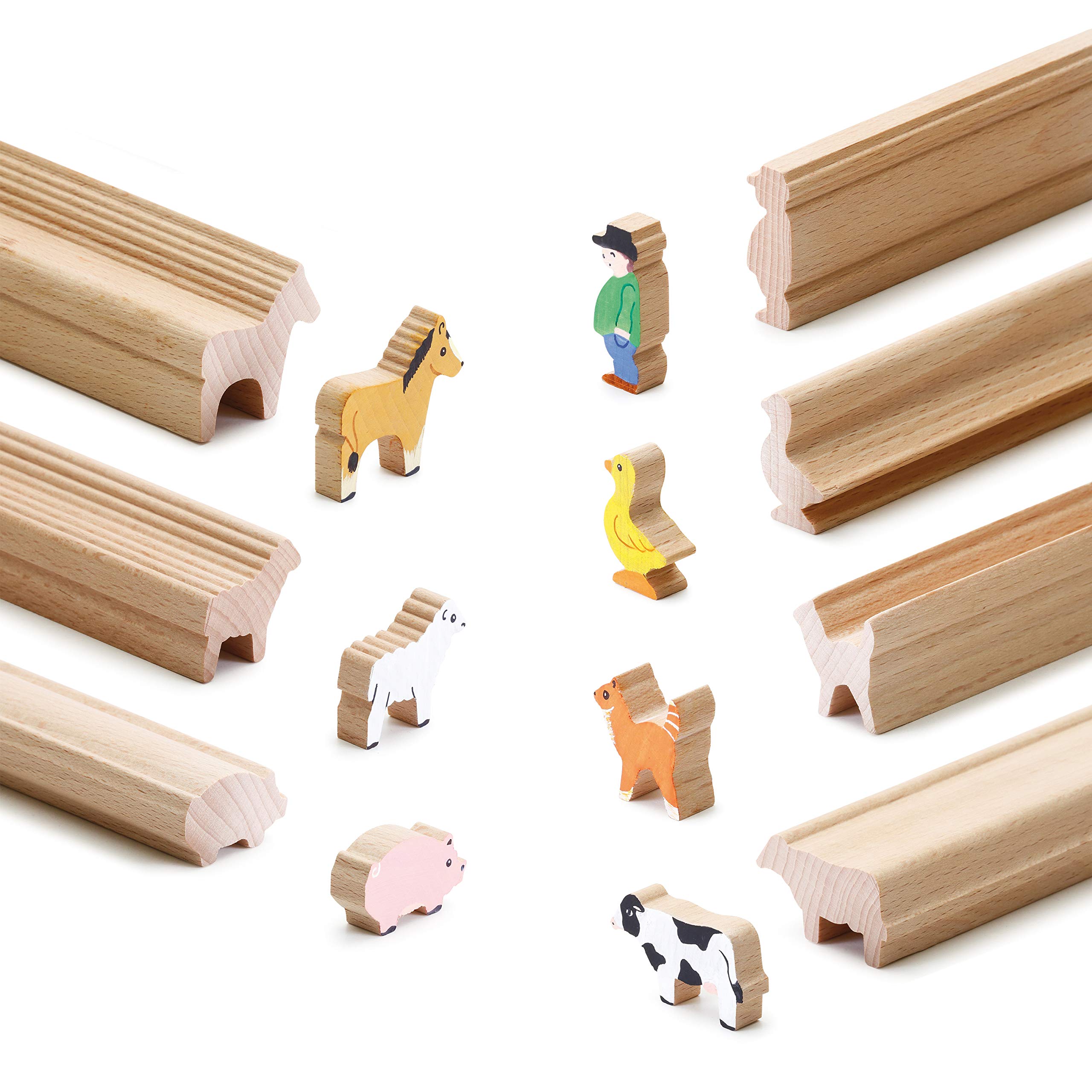 erzi-41262-bastelleisten-bauernhof-aus-holz-lernmaterial-7-teilig image 1
