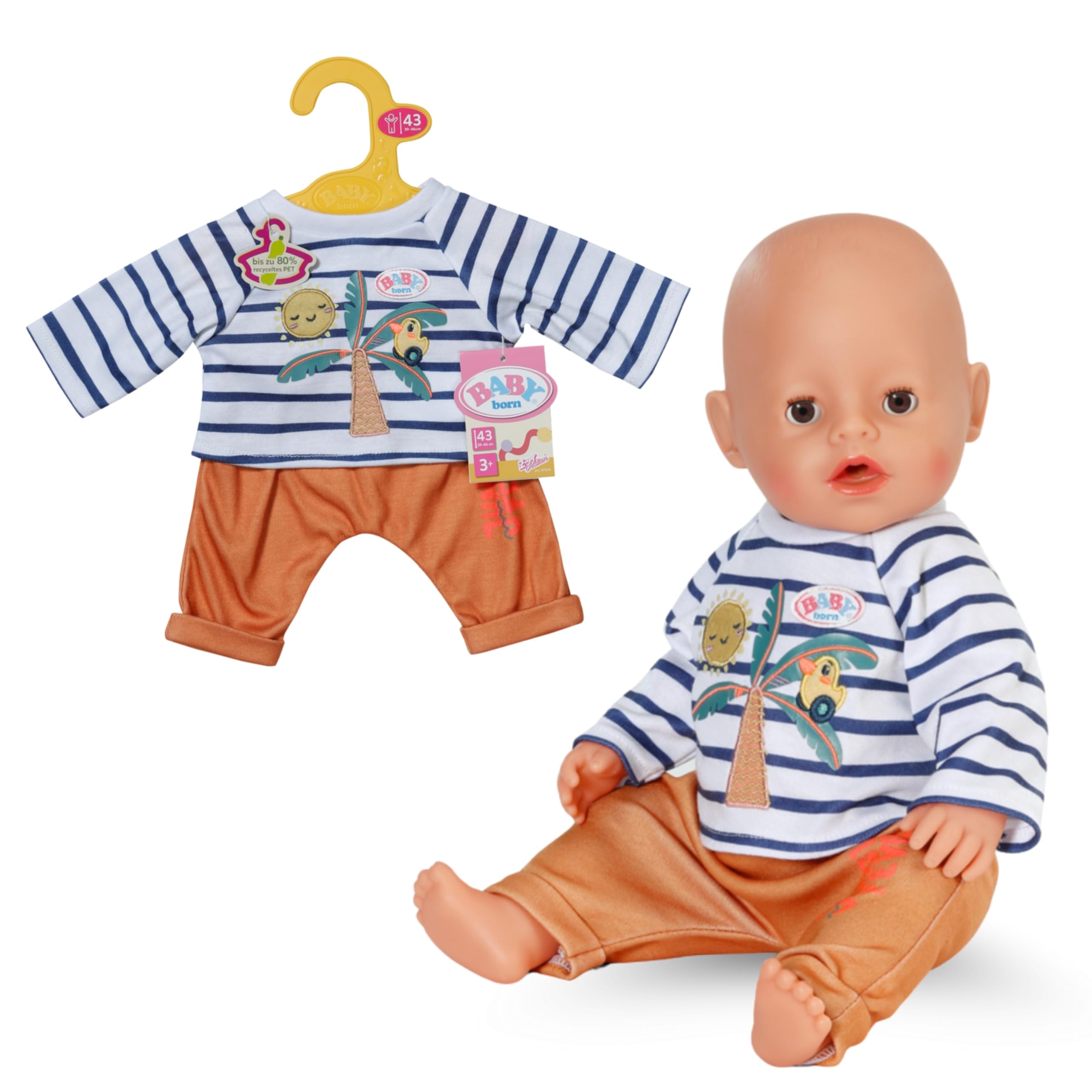 baby-born-palmen-outfit-f-r-43-cm-puppen-mit-langarmshirt image 1