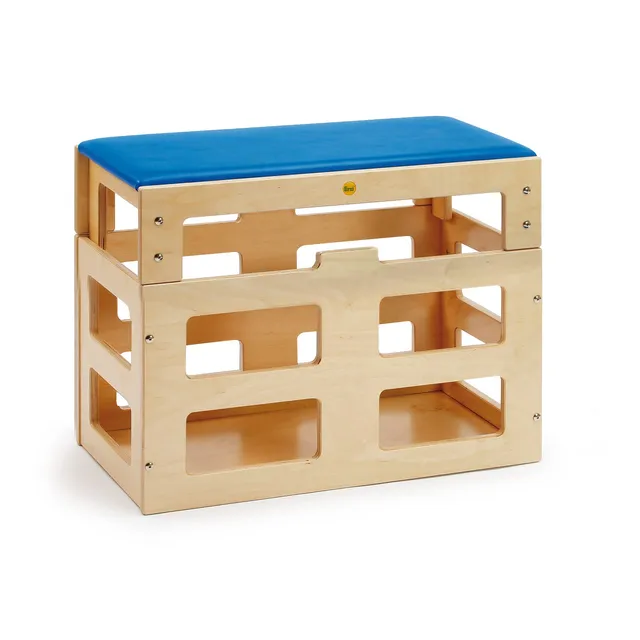 erzi-44484-sportbox-mit-aufsatz-aus-holz-balancierbrett-set-f-r-sport-und-therap image 1