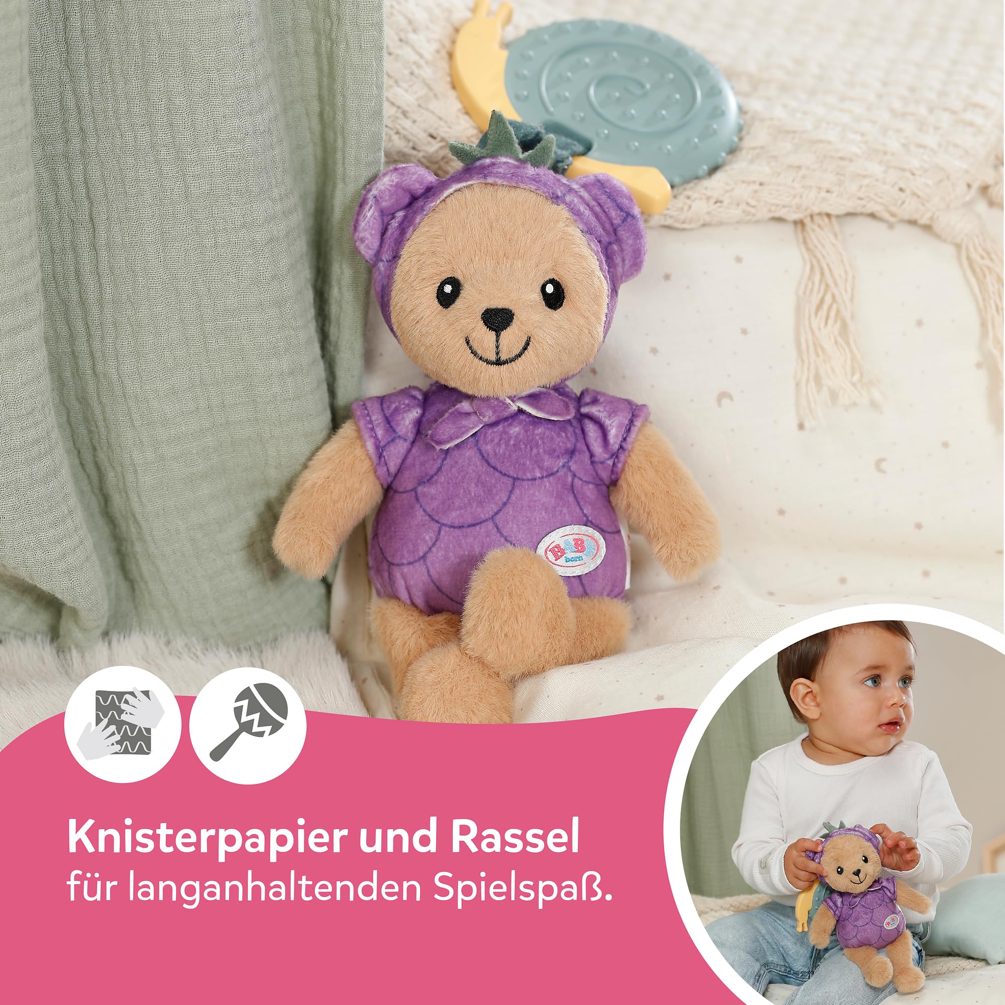 baby-born-for-babies-teddy-blaub-re-18-cm-mit-bei-ring-und-rassel image 4