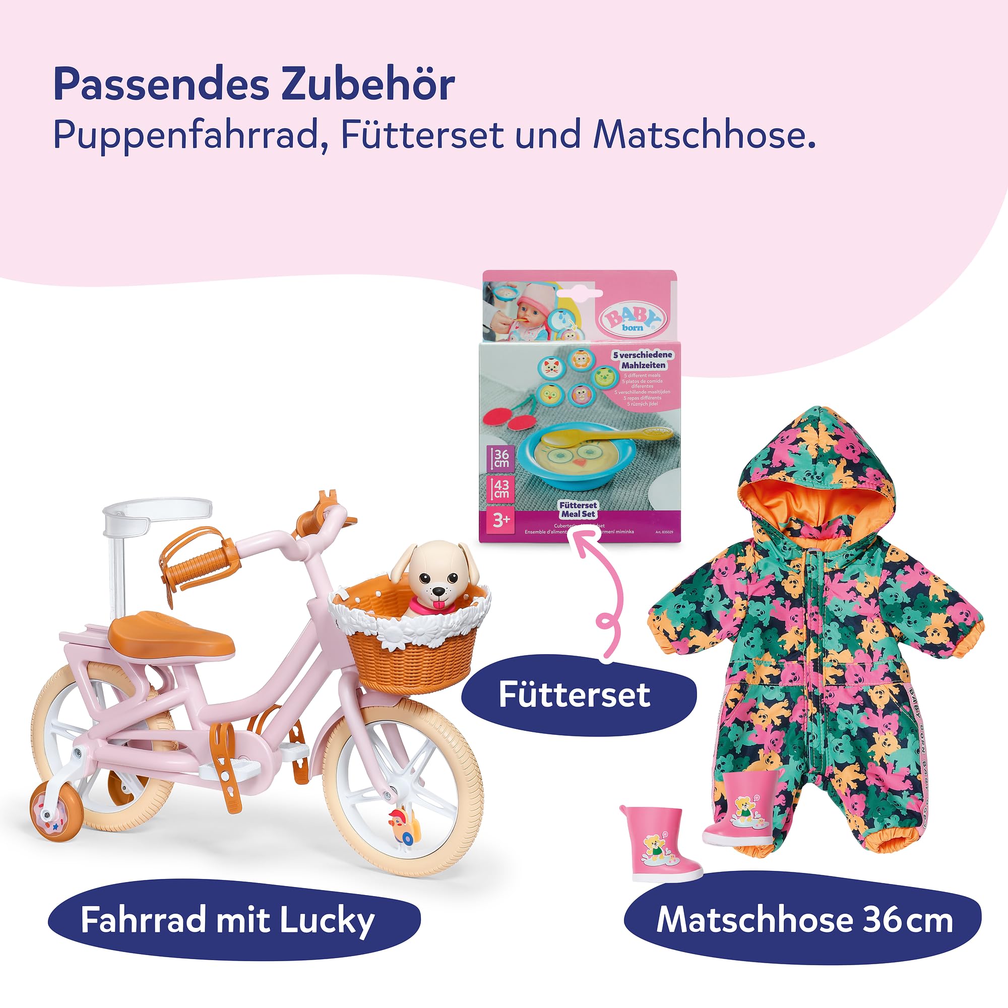 baby-born-little-lena-36-cm-babypuppe-pinker-strampler-7-funktionen image 8