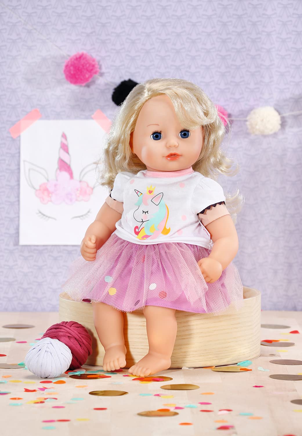 baby-born-dolly-moda-einhorn-shirt-mit-tutu-puppenkleidung-34-38-cm image 3