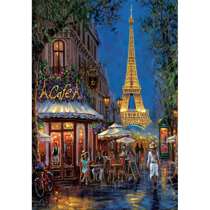 clementoni-night-at-the-eiffel-caf-puzzle-500-teile-49-x-36-cm image 2