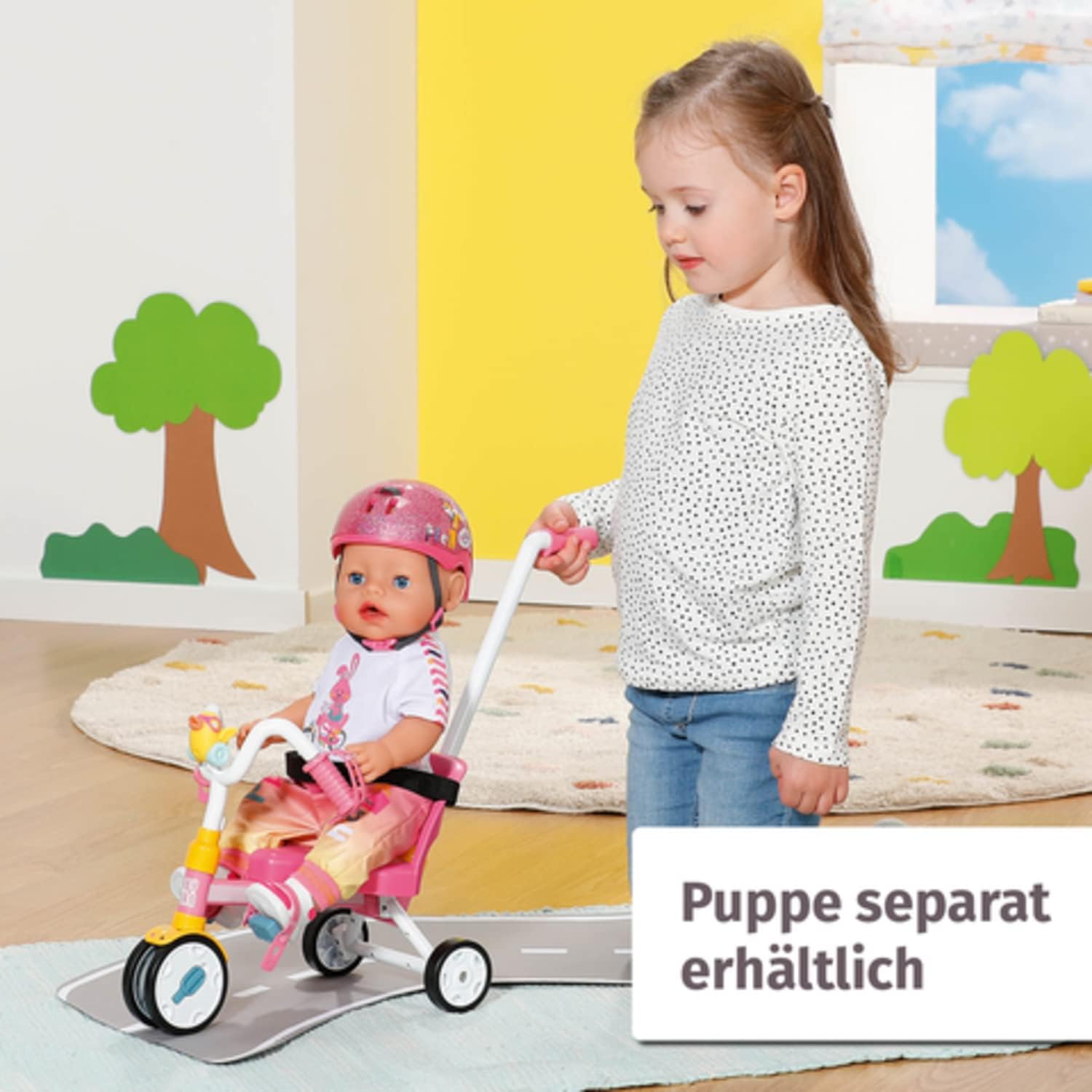 baby-born-dreirad-f-r-36-cm-und-43-cm-puppen-wei-rosa image 2