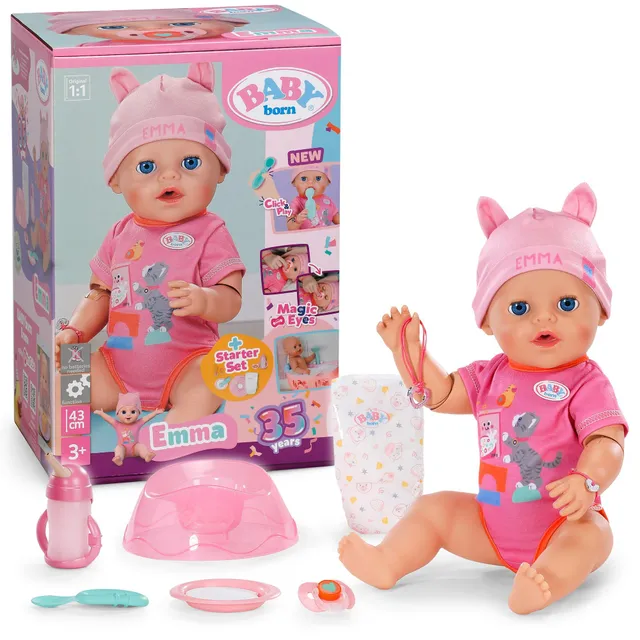 baby-born-emma-43-cm-funktionspuppe-mit-click-play-und-10-funktionen image 1