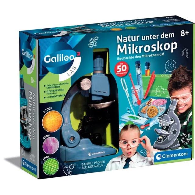 clementoni-galileo-lab-natur-unter-dem-mikroskop-experimentierkasten-mit-mikrosk image 1
