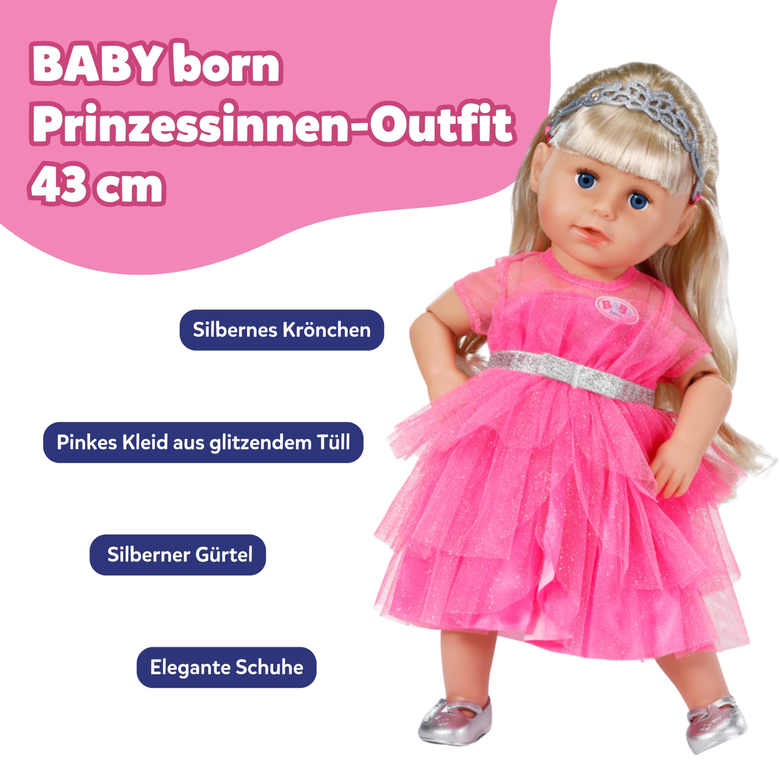 baby-born-prinzessinnen-outfit-puppenkleidung-f-r-43-cm-puppen image 2