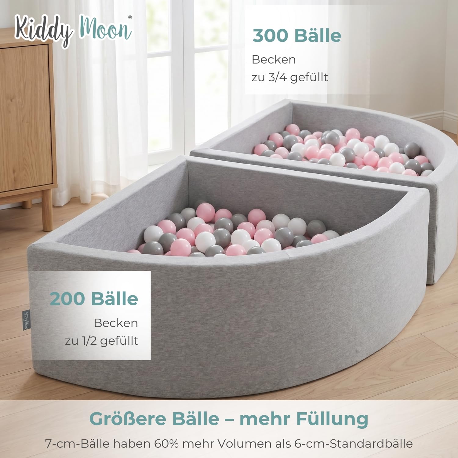 kiddymoon-eckiges-viertel-b-llebad-90x30-cm-mit-200-b-llen-7-cm-hellgrau-transpa image 5