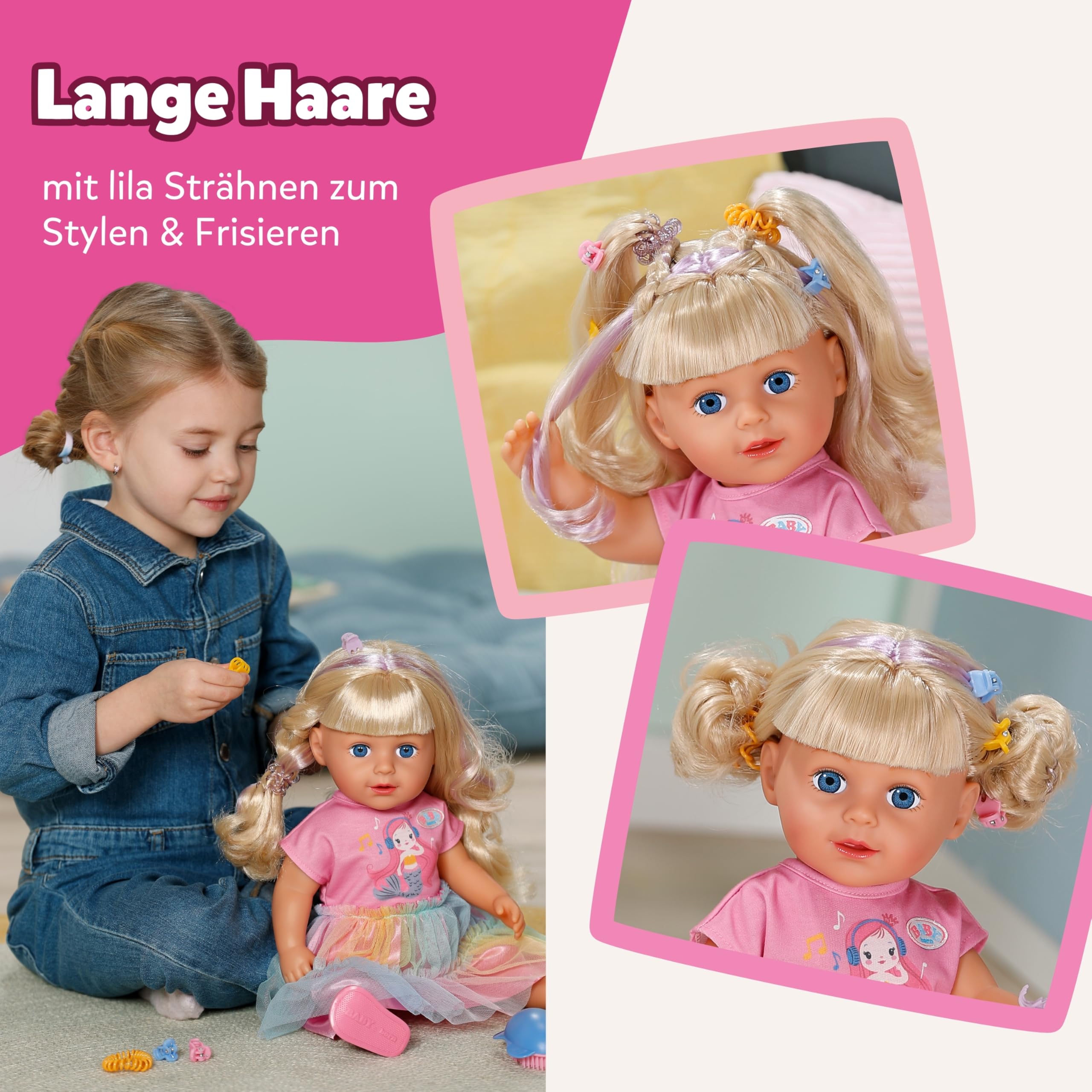 baby-born-carla-43cm-stylingpuppe-mit-langen-blonden-haaren image 3