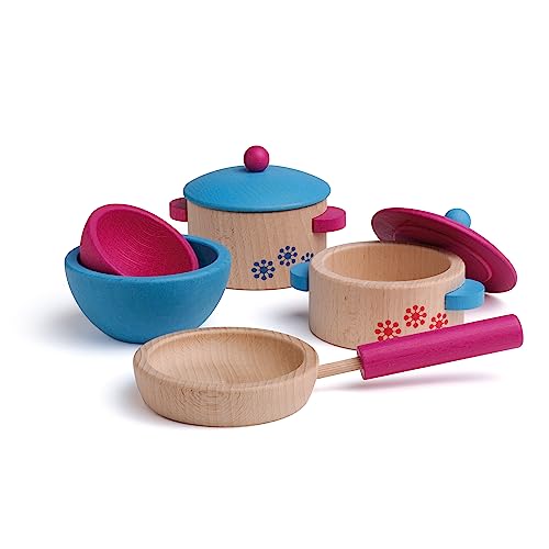 erzi-10669-kochset-7-teilig-aus-holz-f-r-kaufladen-und-kinderk-che image 3