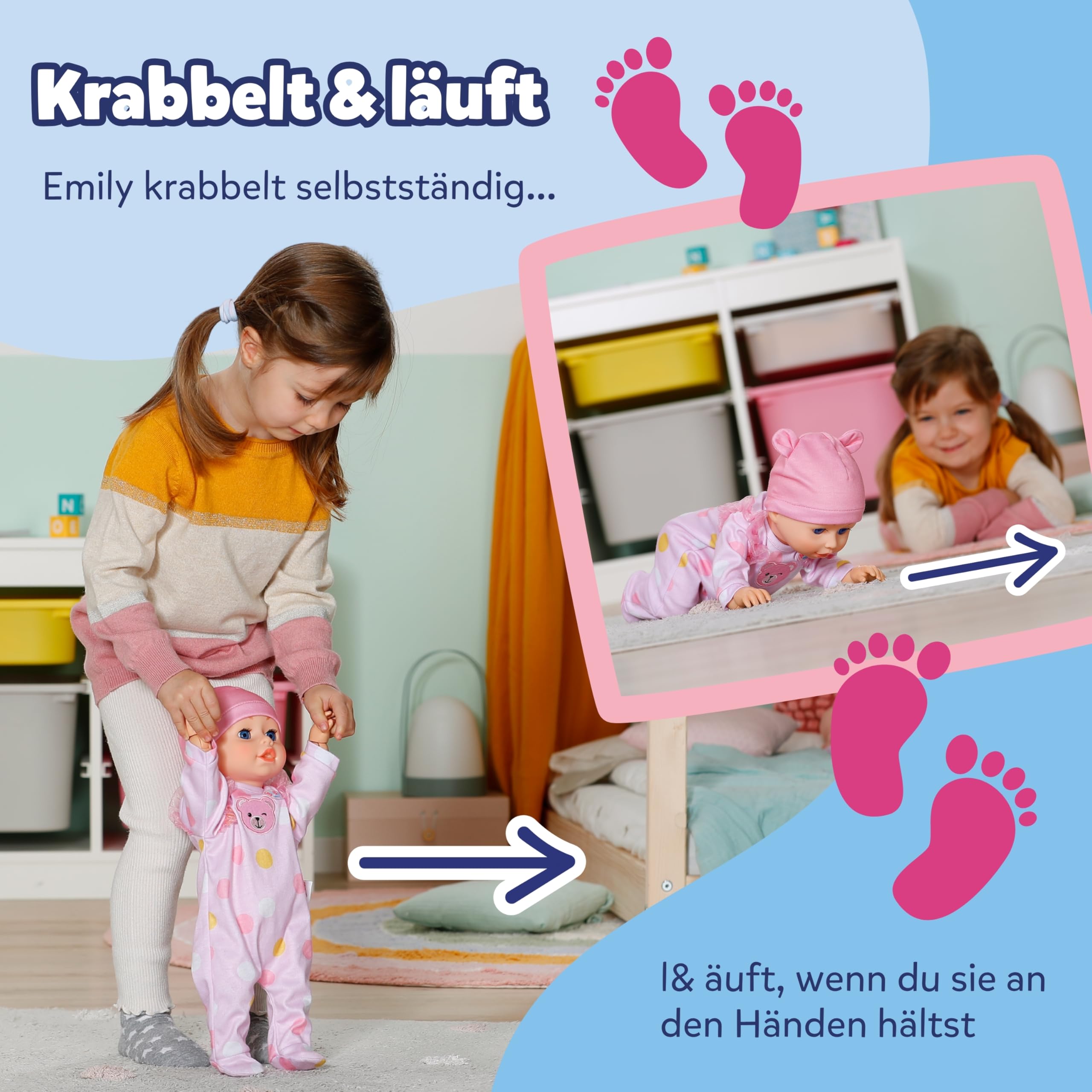 baby-born-emily-lauf-mit-mir-43-cm-lauflernpuppe-mit-sound image 2