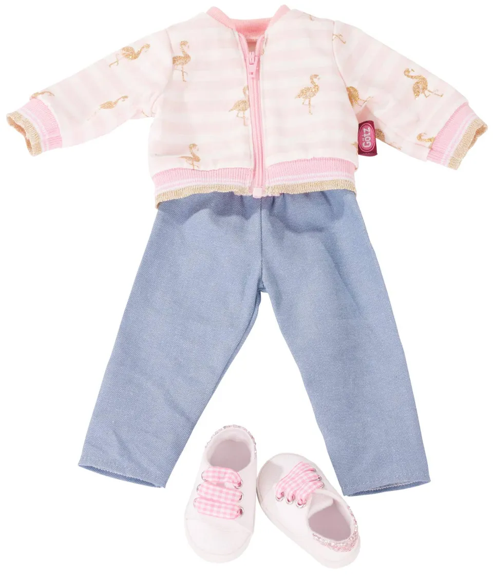g-tz-kombi-golden-flamingo-puppenkleidung-f-r-stehpuppen-45-50-cm-4-teilig image 1