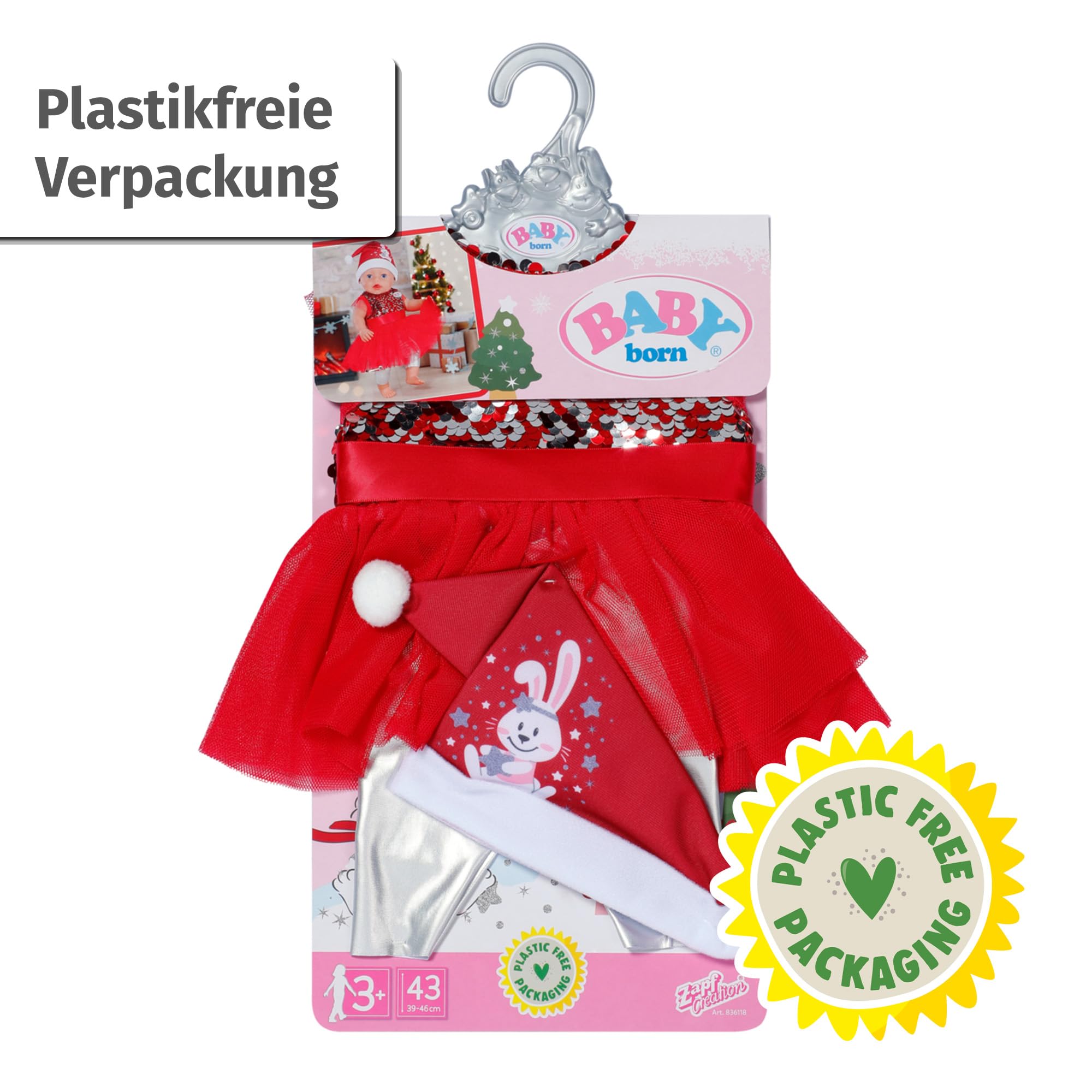 baby-born-weihnachtsoutfit-43cm-weihnachtskleid-mit-pailletten-leggings-und-m-tz image 8