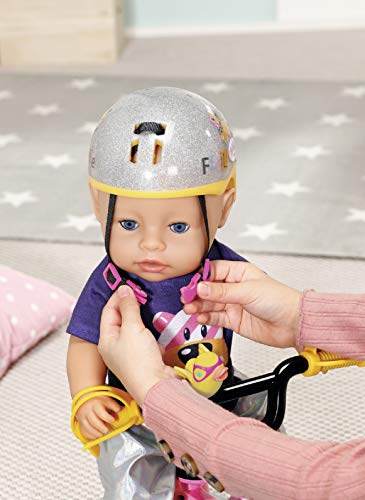 baby-born-830055-fahrradhelm-glitzer-silber-gelb-puppenhelm-f-r-43-cm-puppen image 8