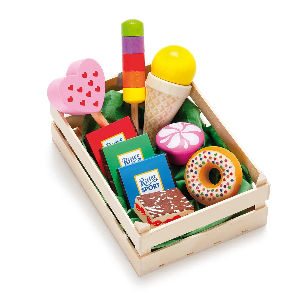 erzi-28135-sortiment-s-waren-aus-holz-kaufladen-10-teilig image 1