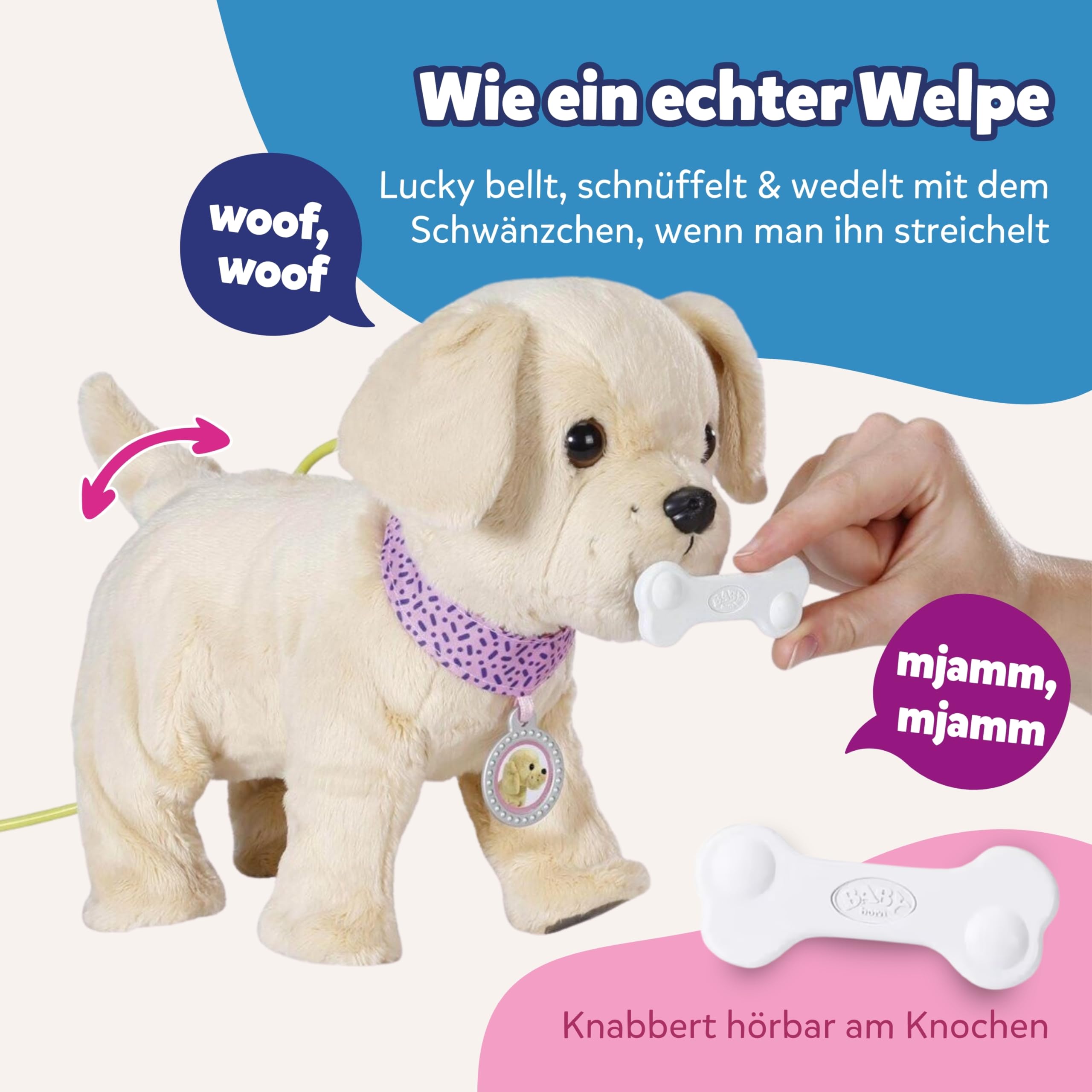 baby-born-mein-hund-lucky-mit-transportbox-interaktives-pl-schtier image 5