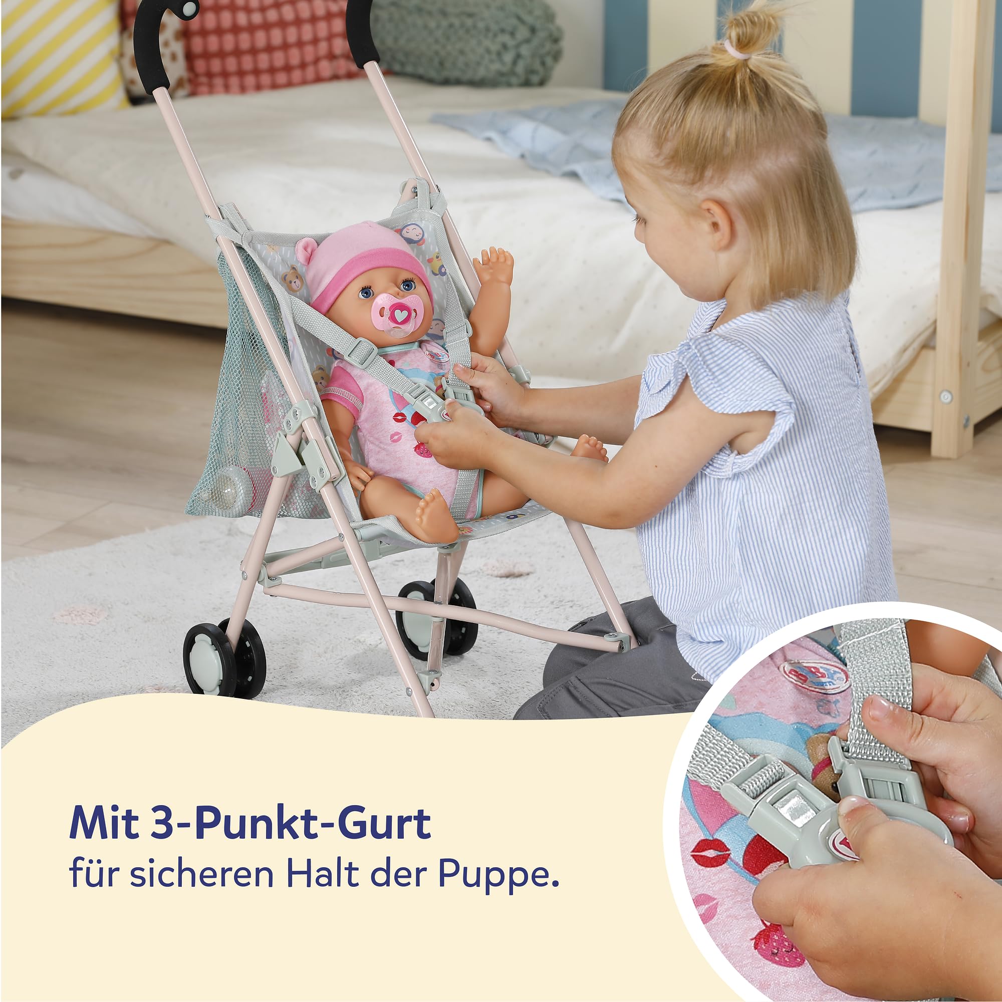 baby-born-puppenwagen-mit-tasche-dschungel-design-faltbar image 5