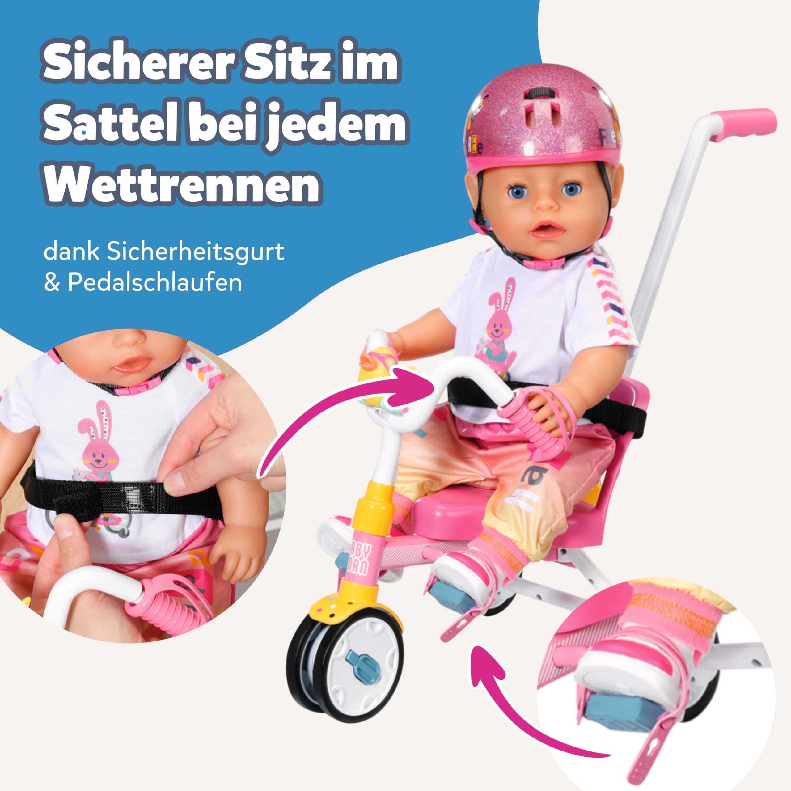 baby-born-dreirad-f-r-36-cm-und-43-cm-puppen-wei-rosa image 4