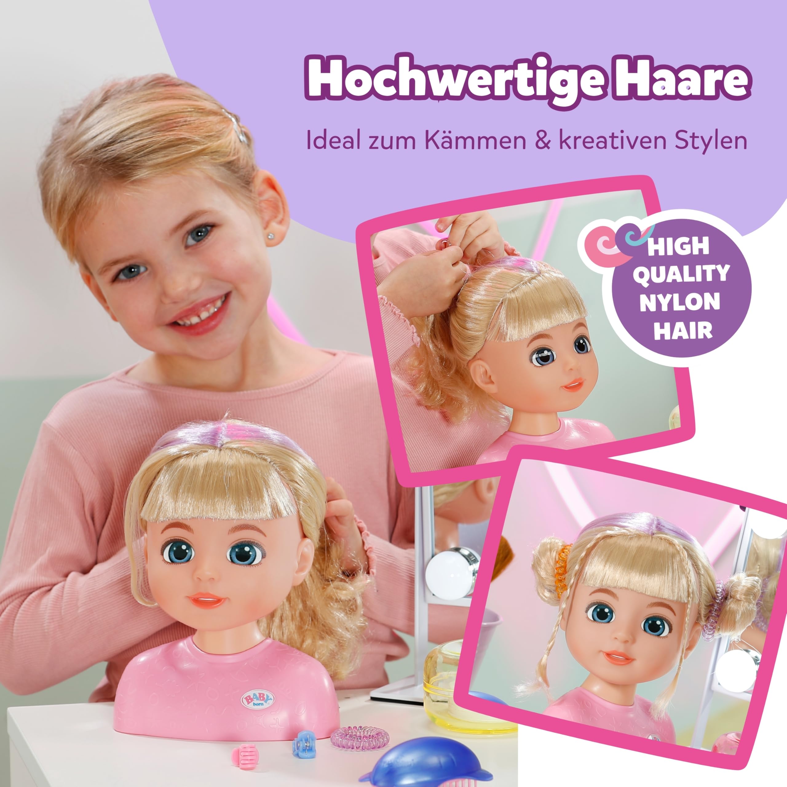 baby-born-stylingkopf-carla-mit-zubeh-r image 3