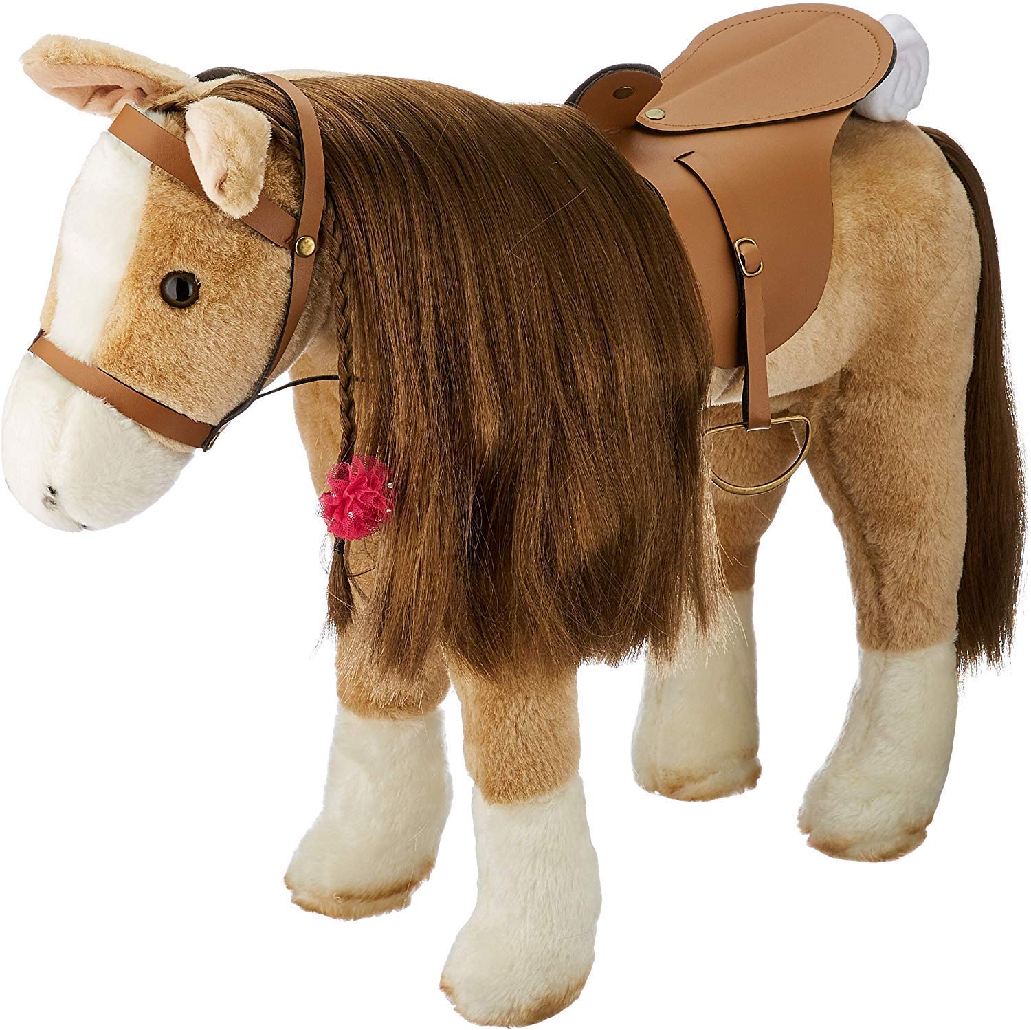 g-tz-3403088-sparky-k-mmpferd-mit-sattel-pl-schpferd-f-r-puppen-bis-50-cm image 1