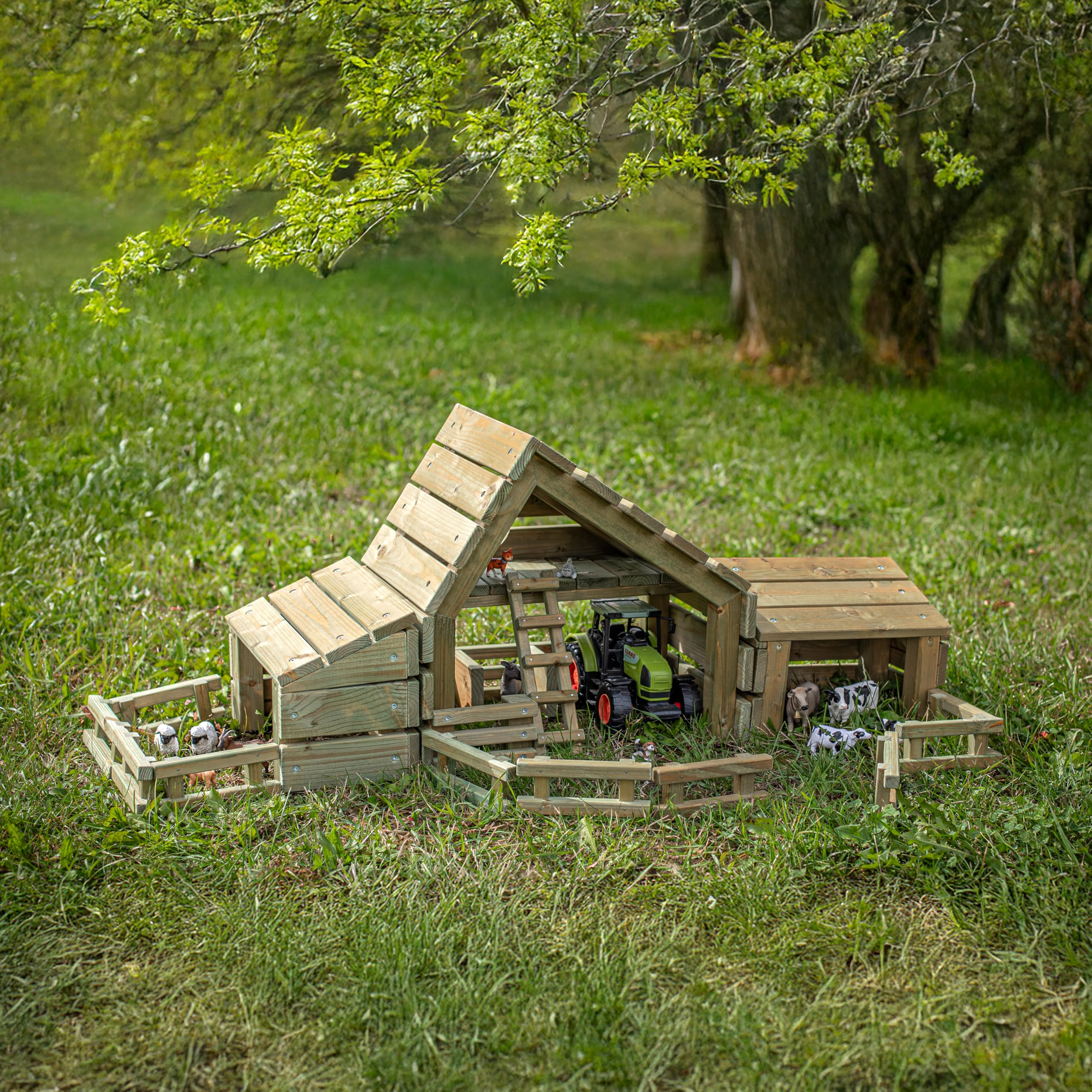 erzi-41028-bauernhof-outdoor-aus-holz-wetterbest-ndiges-rollenspiel-set-14-teili image 6