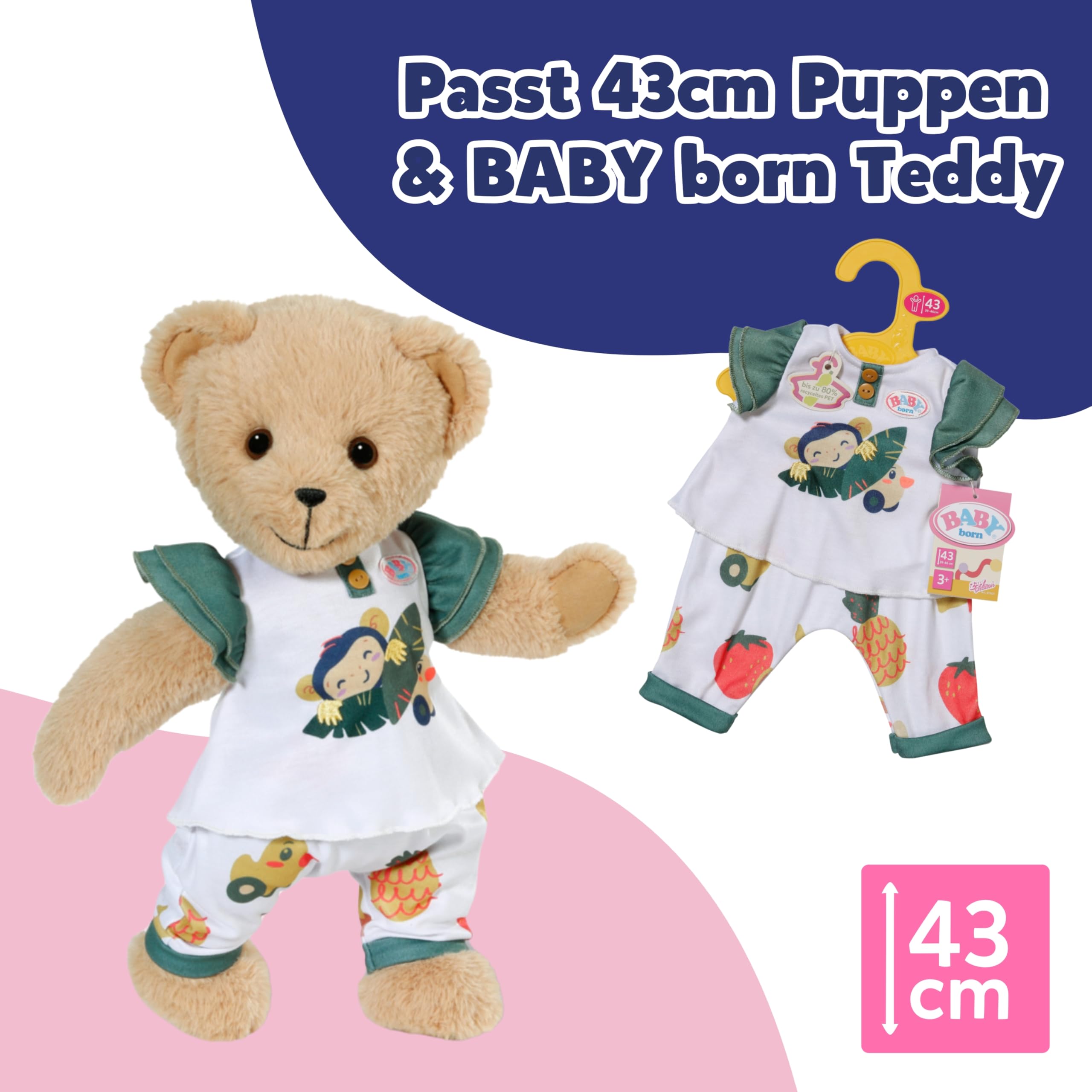baby-born-affen-outfit-puppenkleidung-f-r-43-cm-puppen-shirt-und-hose image 4