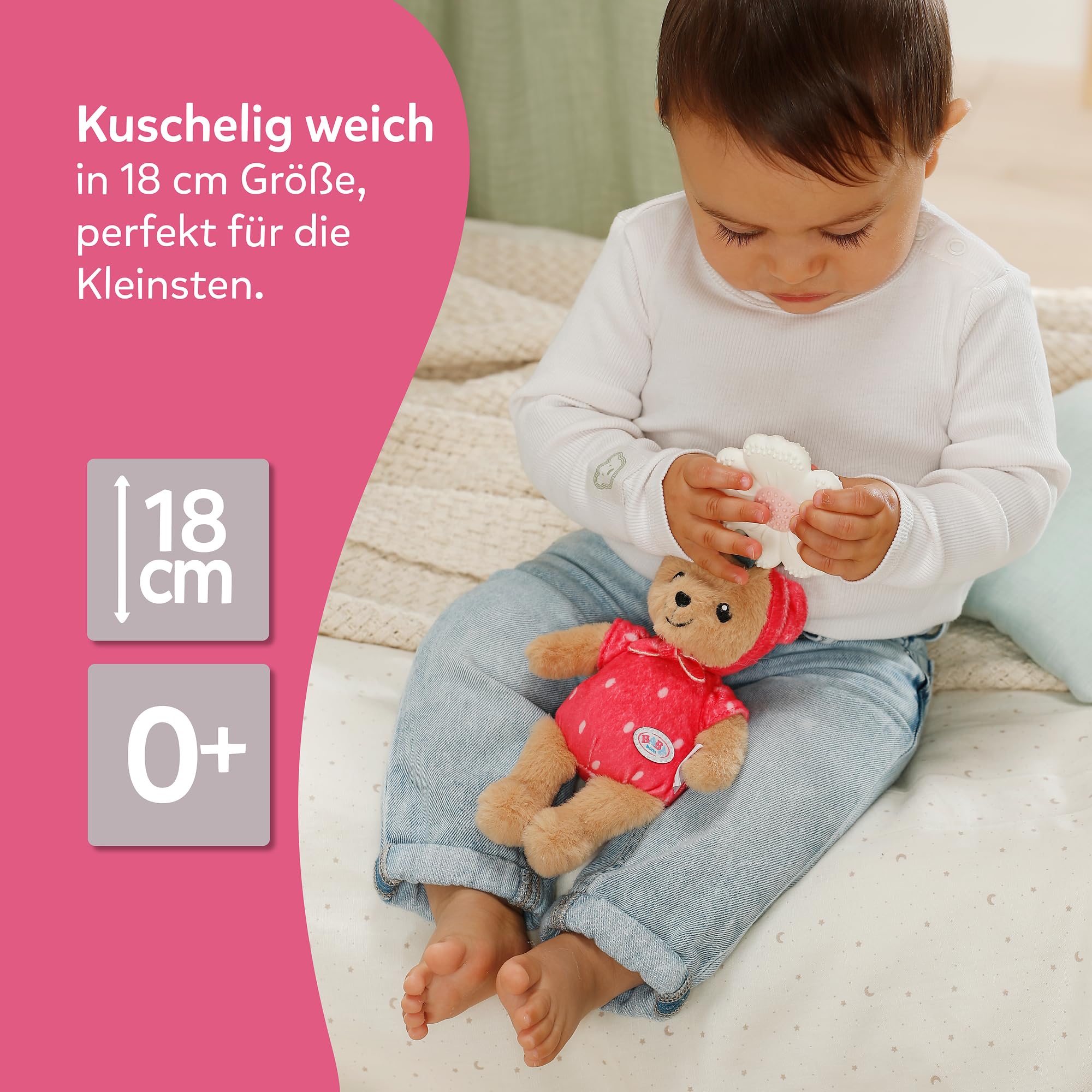 baby-born-for-babies-teddy-erdb-re-18-cm-mit-bei-ring-und-rassel image 5