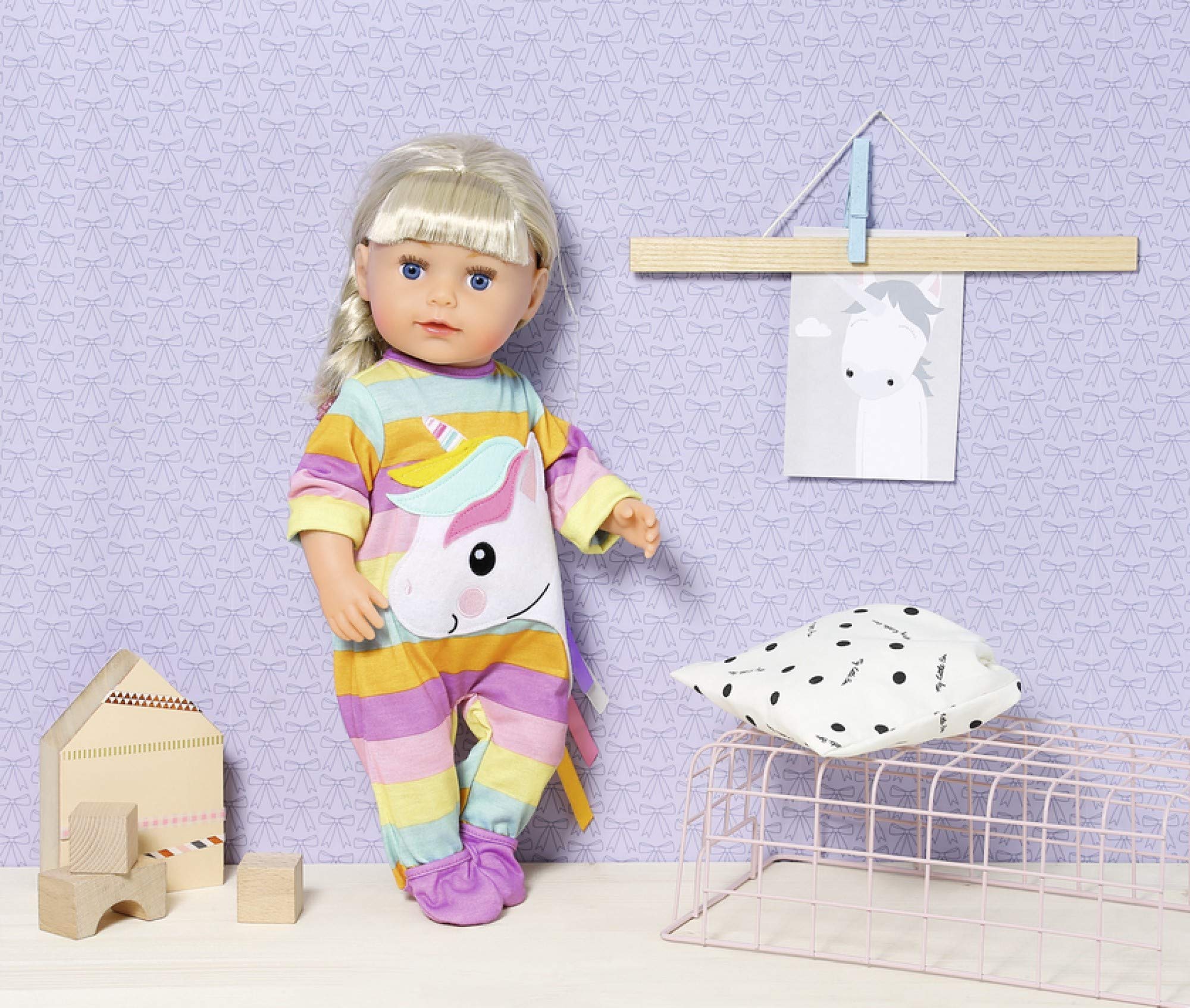 baby-born-dolly-moda-einhorn-strampler-puppenkleidung-39-46-cm image 3