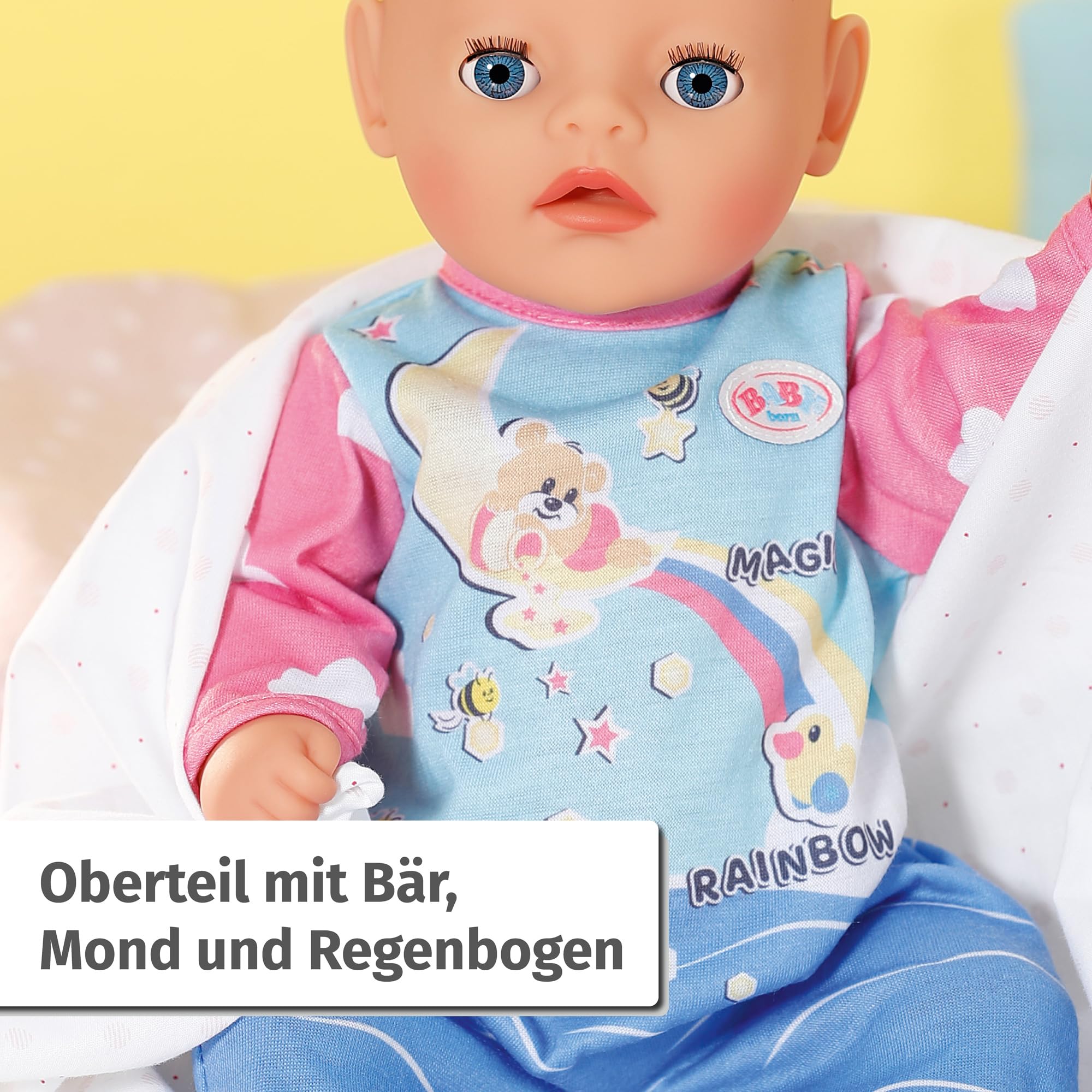 baby-born-little-strampler-834633-einteiler-blau-rosa-mit-b-r-mond-print-f-r-36- image 3