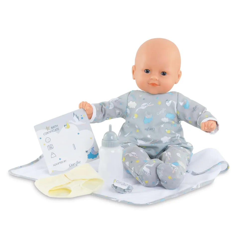 corolle-mon-grand-poupon-mein-neugeborenen-set-36cm-weichk-rperpuppe-mit-schlafa image 1