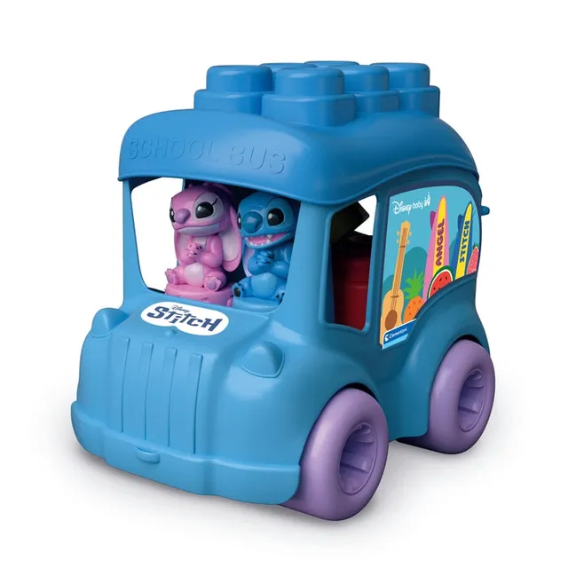 clementoni-clemmy-disney-stitch-bus-mit-soft-bausteinen-und-2-figuren image 1