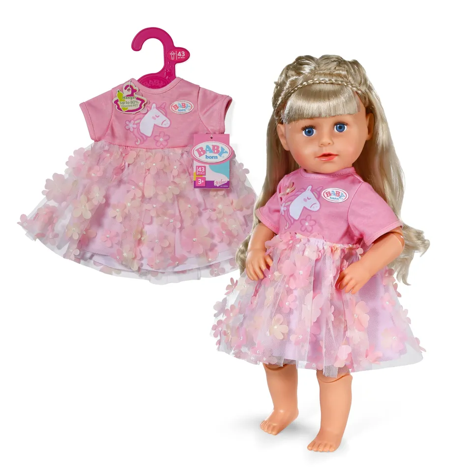 baby-born-blumenkleid-mit-einhornmotiv-f-r-43cm-puppen image 1