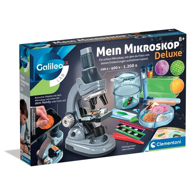 clementoni-galileo-lab-mein-mikroskop-deluxe-mikroskop-set image 1