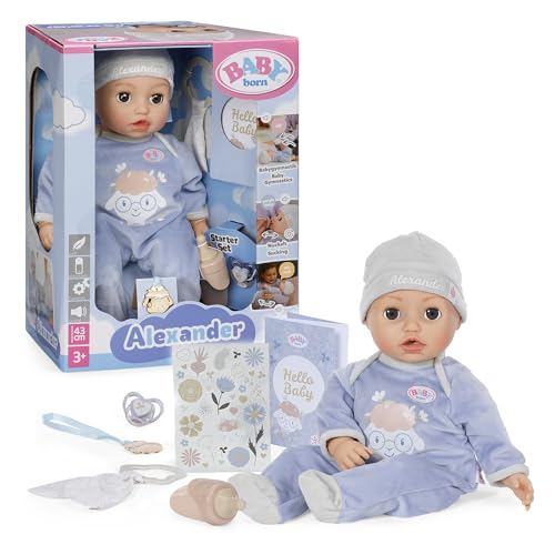 baby-born-alexander-43-cm-funktionspuppe-mit-7-elektronischen-funktionen-und-zub image 8