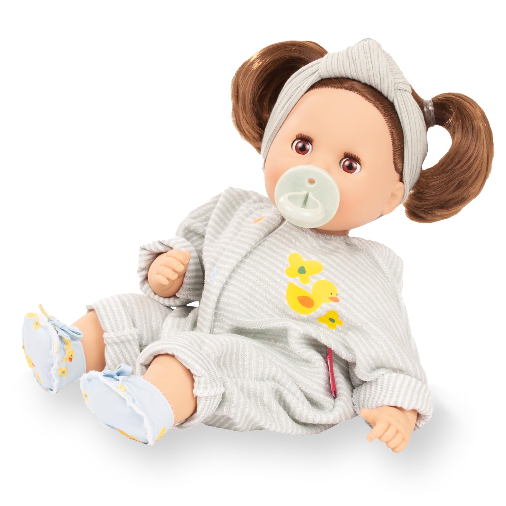 g-tz-cosy-aquini-little-duck-badepuppe-33-cm-mit-braunen-haaren-7-tlg image 2