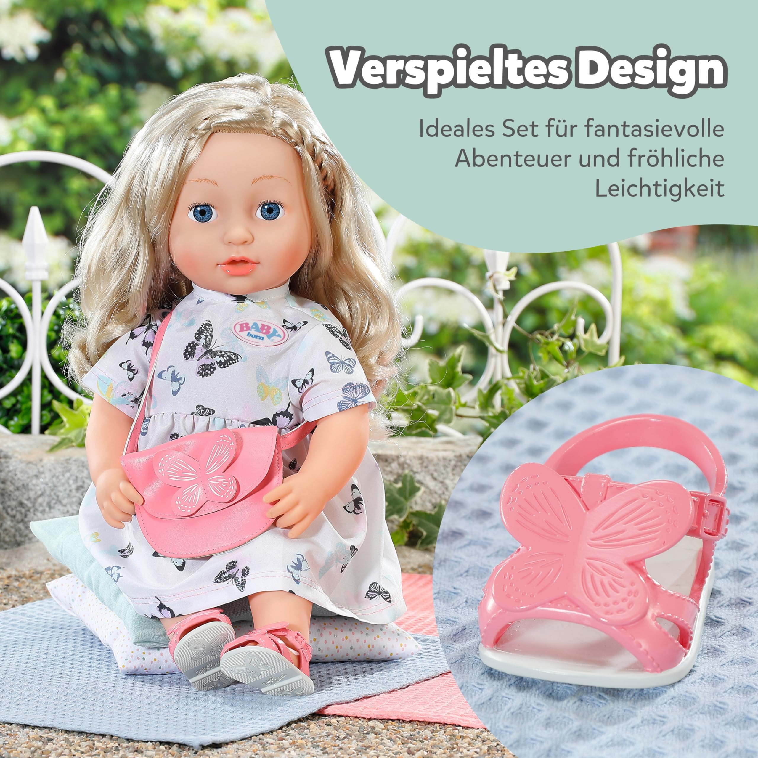 baby-born-schmetterlingskleid-puppenkleid-43-cm-mit-tasche-und-schuhen image 3