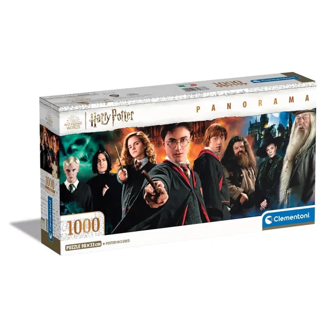 clementoni-puzzle-harry-potter-1000-teile-panorama-98-x-33-cm image 1