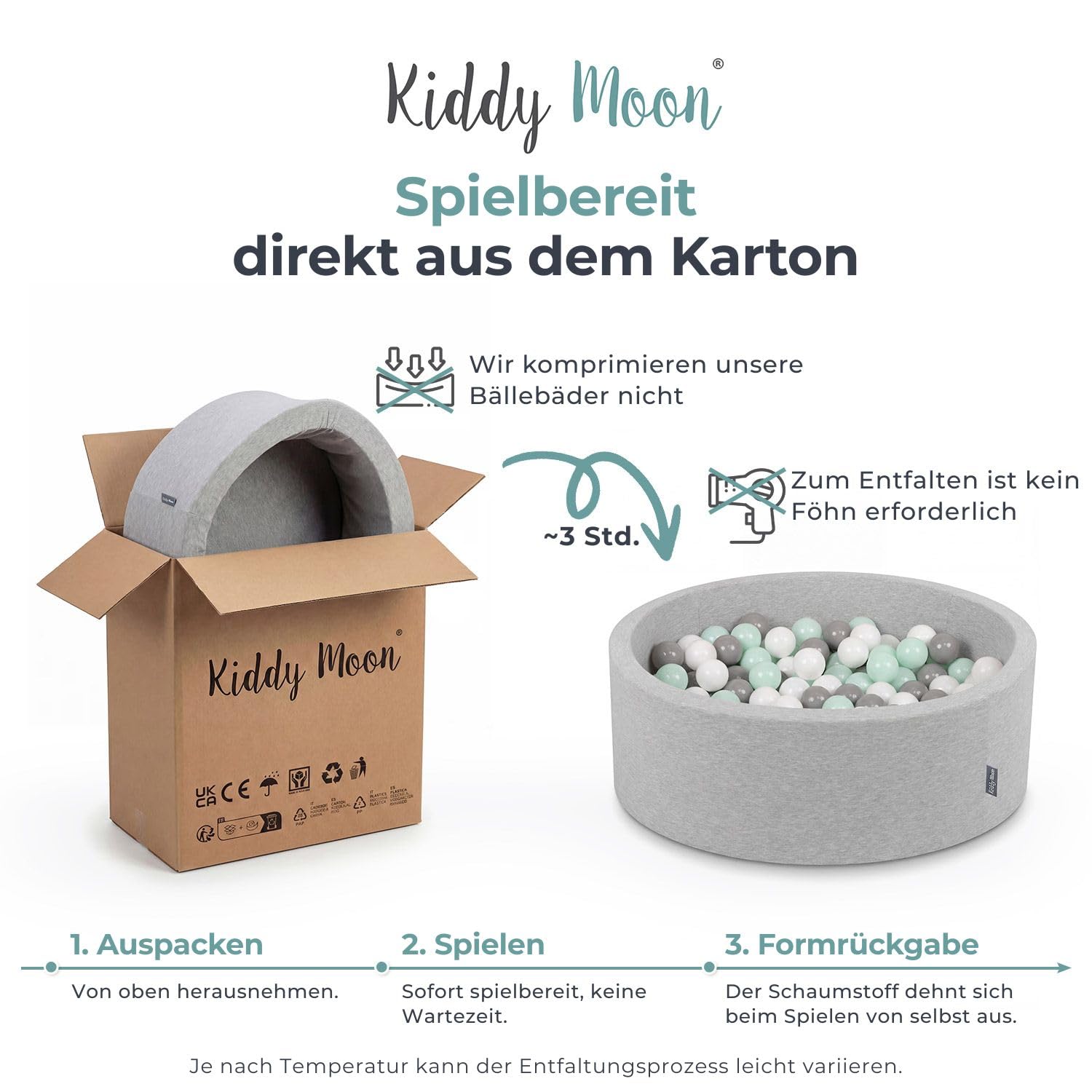 kiddymoon-b-llebad-90x30-cm-mit-200-b-llen-7-cm-hellgrau-bunt image 5