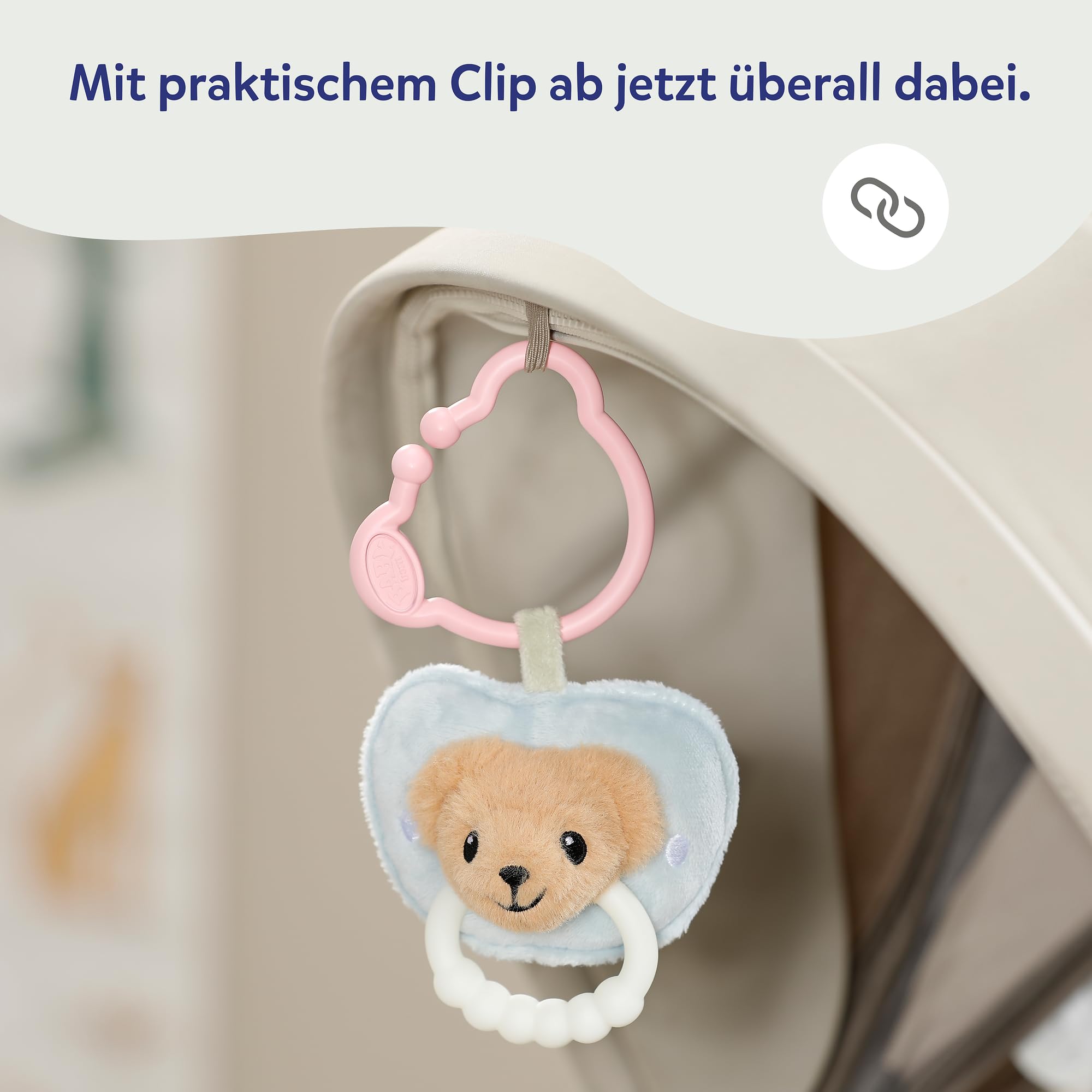 baby-born-for-babies-pl-sch-schnuller-18-cm-mit-bei-ring-und-clip image 7