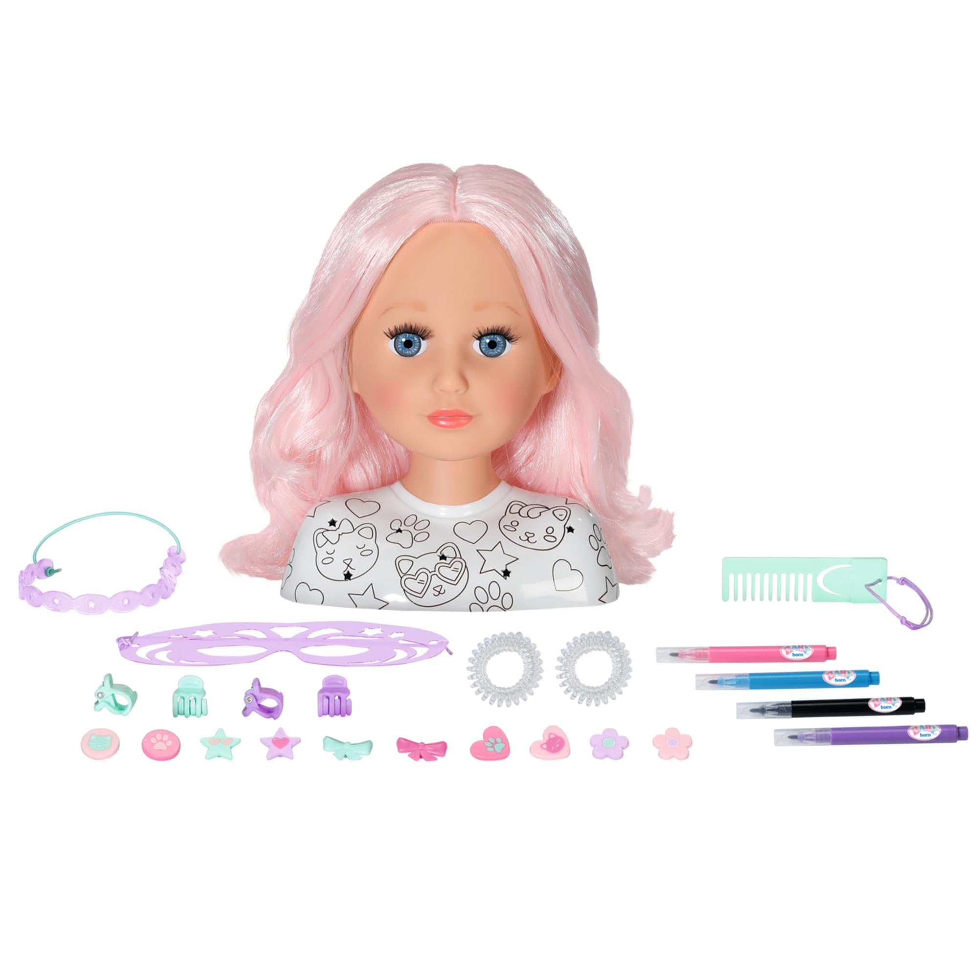 baby-born-stylingkopf-kreativ-schmink-und-frisierkopf-mit-zubeh-r image 4