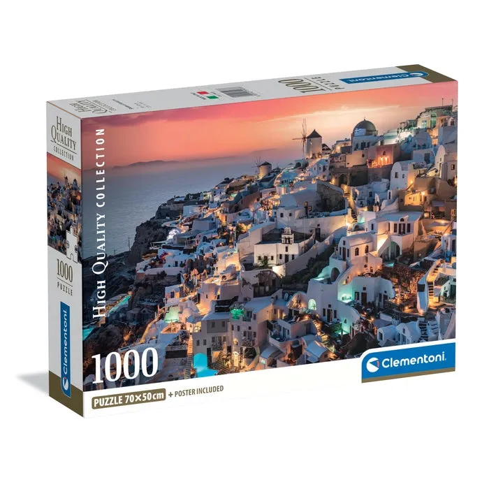 clementoni-shades-of-santorini-puzzle-1000-teile-panorama-70-x-50-cm image 1