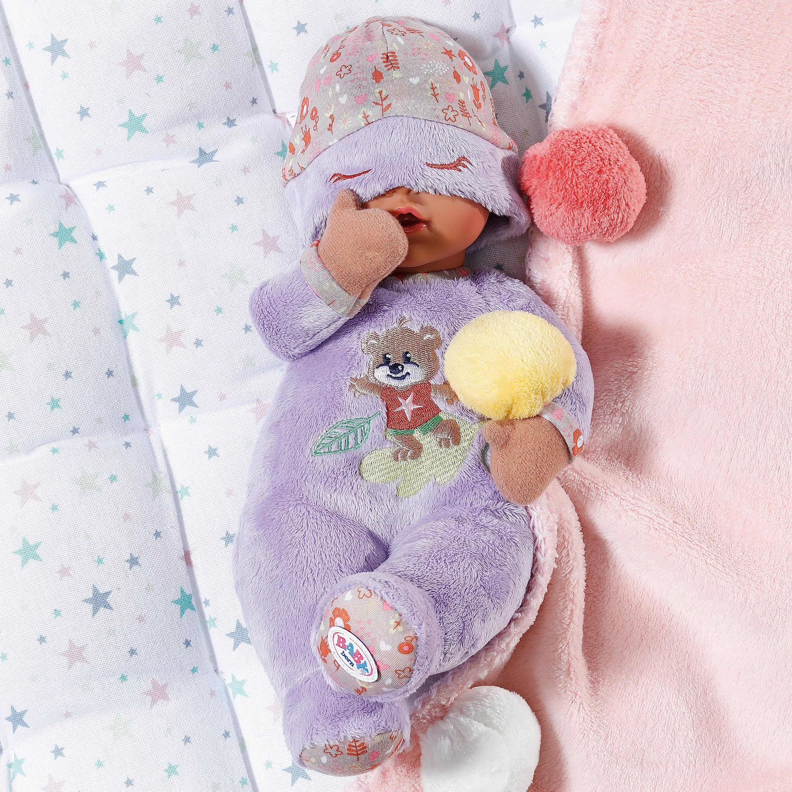 baby-born-sleepy-for-babies-stoffpuppe-lila-30-cm-mit-rassel-833438 image 5